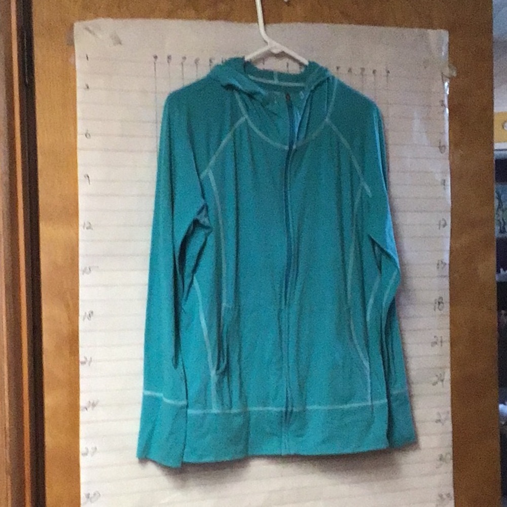 DANSKIN NOW women’s hoodie sz XL  (16/18) peacock green